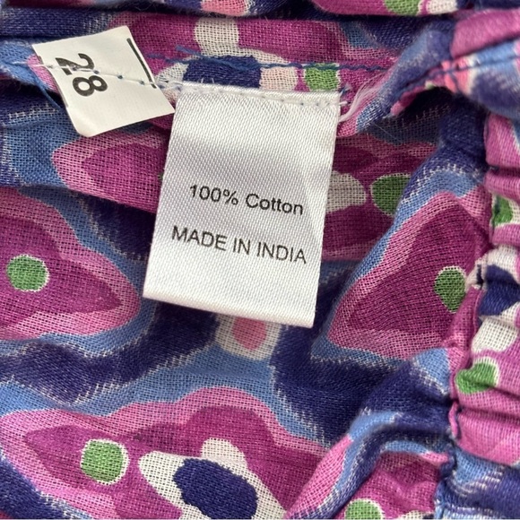 Banjanan Halo Cropped Smocked Puff Sleeve Top XS Surreal Dream Granada - Picture 7 of 8